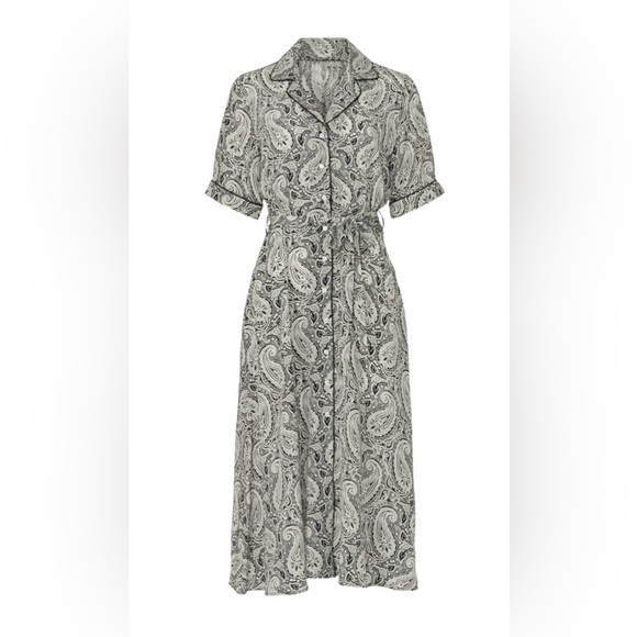 Officine Générale Paisley Benedicte Silk Dress, Size L - Picture 5 of 16